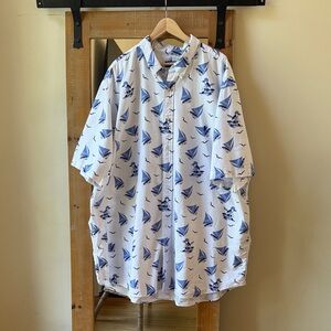 Polo Ralph Lauren Sailvoat Print Button Down Shirt Size 4XLTall